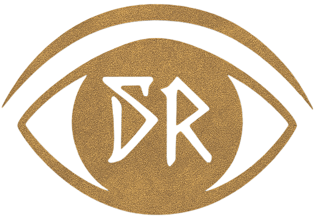 Deea Romanesco emblem — a DR monogram within an eye
